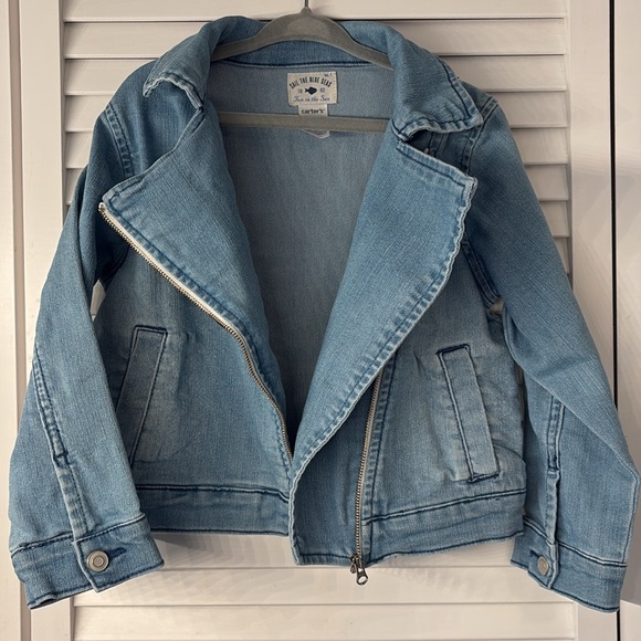 Carter’s asymmetrical Jean Jacket, size 4T - Picture 4 of 7